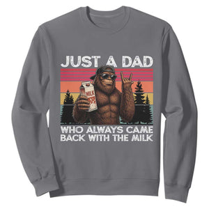 Just a Dad Who Always Came Back with The Milk Sweatshirt Funny Father's Day Gift