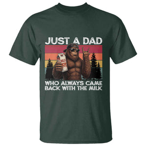 Just a Dad Who Always Came Back with The Milk T Shirt Funny Father's Day Gift