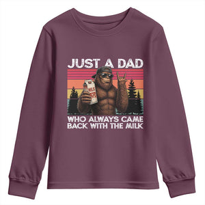 Just a Dad Who Always Came Back with The Milk Youth Sweatshirt Funny Father's Day Gift