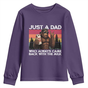 Just a Dad Who Always Came Back with The Milk Youth Sweatshirt Funny Father's Day Gift