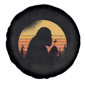Bigfoot Blowing Dandelion Spare Tire Cover Retro Sunset Forest TS14 Print Your Wear