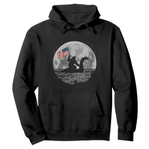 Bigfoot Loch Ness Monster 4th of July Hoodie Funny Cryptid Moon Night