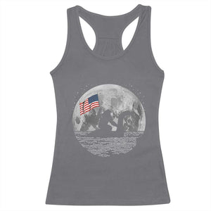 Bigfoot Loch Ness Monster 4th of July Racerback Tank Top Funny Cryptid Moon Night