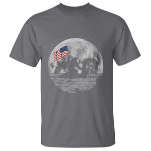 Bigfoot Loch Ness Monster 4th of July T Shirt Funny Cryptid Moon Night
