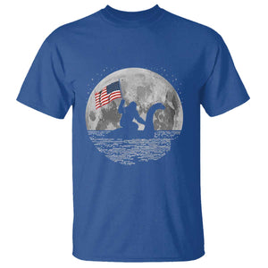 Bigfoot Loch Ness Monster 4th of July T Shirt Funny Cryptid Moon Night