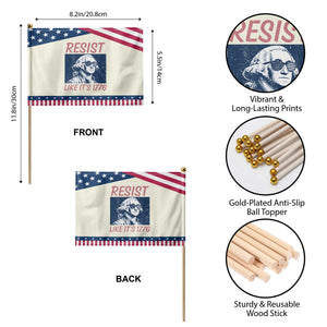 Resist Like its 1776 Patriotic Handheld Flag America 4th of July 250 Years Freedom