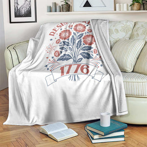 Resist Like its 1776 Throw Blanket Vintage Boho Floral Subtle 250th Anniversary