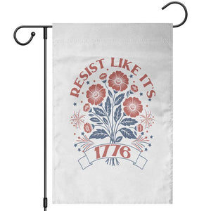 Resist Like its 1776 Garden Flag Vintage Boho Floral Subtle 250th Anniversary