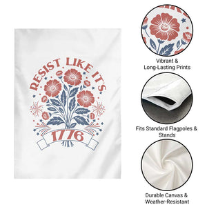 Resist Like its 1776 Garden Flag Vintage Boho Floral Subtle 250th Anniversary