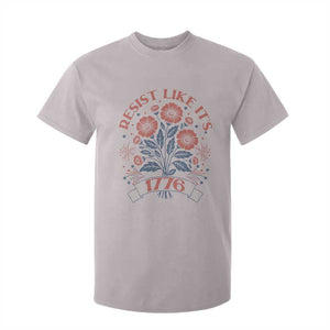 Resist Like its 1776 T Shirt For Kid Vintage Boho Floral Subtle 250th Anniversary