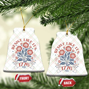 Resist Like its 1776 Ceramic Ornament Vintage Boho Floral Subtle 250th Anniversary