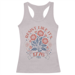 Resist Like its 1776 Racerback Tank Top Vintage Boho Floral Subtle 250th Anniversary
