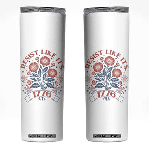 Resist Like its 1776 Skinny Tumbler Vintage Boho Floral Subtle 250th Anniversary