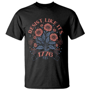 Resist Like its 1776 T Shirt Vintage Boho Floral Subtle 250th Anniversary