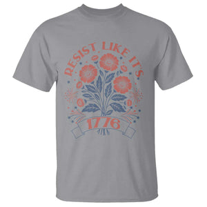 Resist Like its 1776 T Shirt Vintage Boho Floral Subtle 250th Anniversary