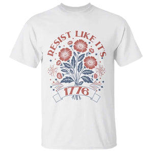Resist Like its 1776 T Shirt Vintage Boho Floral Subtle 250th Anniversary