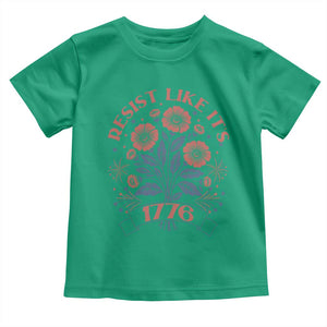 Resist Like its 1776 Toddler T Shirt Vintage Boho Floral Subtle 250th Anniversary