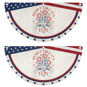 Resist Like its 1776 Patriotic Fan Flag Vintage Boho Floral Subtle 250th Anniversary