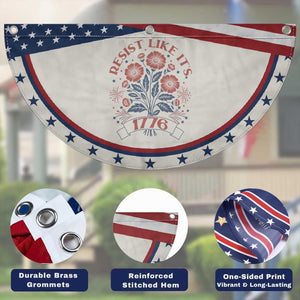 Resist Like its 1776 Patriotic Fan Flag Vintage Boho Floral Subtle 250th Anniversary