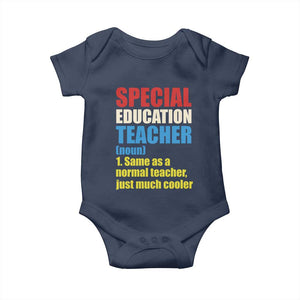 Special Education Teacher Definition Baby Onesie Funny Back to School TS14 Navy Print Your Wear