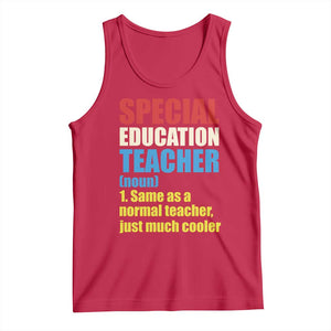 Special Education Teacher Definition Tank Top Funny Back to School TS14 Red Print Your Wear