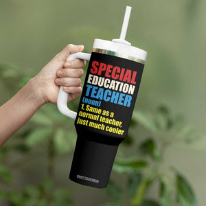 Special Education Teacher Definition Tumbler With Handle Funny Back to School TS14 Print Your Wear
