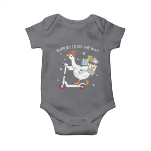 Special Education SPED Teacher Goose Scooter Baby Onesie Support Is On The Way TS14 Charcoal Print Your Wear