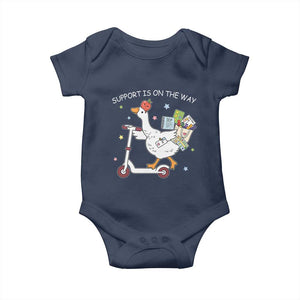 Special Education SPED Teacher Goose Scooter Baby Onesie Support Is On The Way TS14 Navy Print Your Wear