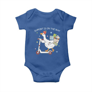 Special Education SPED Teacher Goose Scooter Baby Onesie Support Is On The Way TS14 Royal Blue Print Your Wear