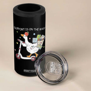 Special Education SPED Teacher Goose Scooter 4 in 1 Can Cooler Tumbler Support Is On The Way TS14 Print Your Wear