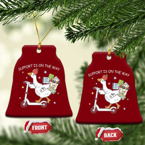 Special Education SPED Teacher Goose Scooter Ceramic Ornament Support Is On The Way TS14 Print Your Wear