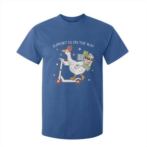 Special Education SPED Teacher Goose Scooter T Shirt For Kid Support Is On The Way TS14 Royal Blue Print Your Wear