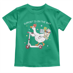 Special Education SPED Teacher Goose Scooter Toddler T Shirt Support Is On The Way TS14 Irish Green Print Your Wear