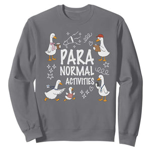Silly Goose Para Normal Activities Sweatshirt Funny SPED Teachers Aide Para Normal Activities TS14 Charcoal Print Your Wear