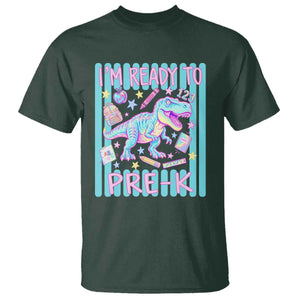 Funny Dinosaur First Day of School Pre-k Kindergarten T Shirt I'm Ready To Pre K