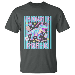 Funny Dinosaur First Day of School Pre-k Kindergarten T Shirt I'm Ready To Pre K
