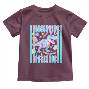 Funny Dinosaur First Day of School Pre-k Kindergarten Toddler T Shirt I'm Ready To Pre K