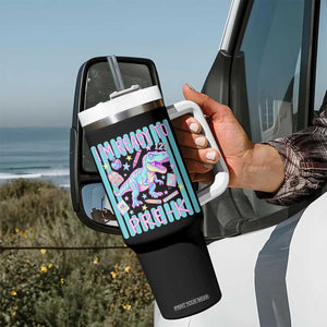 Funny Dinosaur First Day of School Pre-k Kindergarten Tumbler With Handle I'm Ready To Pre K