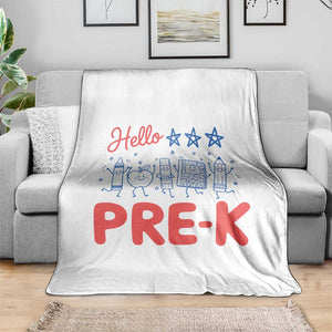 First Day of Pre-K Boys Girls Toddler Preschool Patriotic US Throw Blanket TS14 Print Your Wear