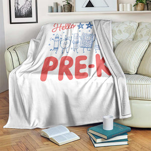 First Day of Pre-K Boys Girls Toddler Preschool Patriotic US Throw Blanket TS14 Print Your Wear