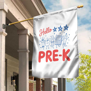 First Day of Pre-K Boys Girls Toddler Preschool Patriotic US Garden Flag TS14 Print Your Wear