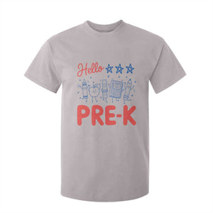 First Day of Pre-K Boys Girls Toddler Preschool Patriotic US T Shirt For Kid TS14 Ice Gray Print Your Wear