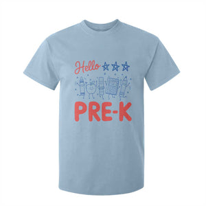 First Day of Pre-K Boys Girls Toddler Preschool Patriotic US T Shirt For Kid TS14 Light Blue Print Your Wear