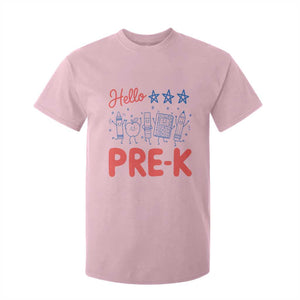 First Day of Pre-K Boys Girls Toddler Preschool Patriotic US T Shirt For Kid TS14 Light Pink Print Your Wear