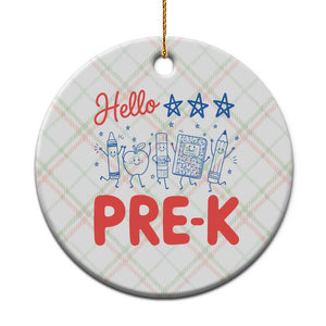 First Day of Pre-K Boys Girls Toddler Preschool Patriotic US Ceramic Ornament TS14 1pc Christmas Plaid Print Your Wear