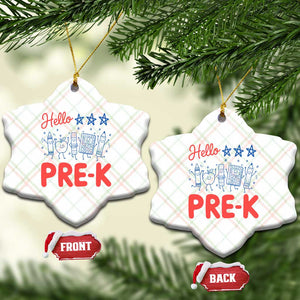 First Day of Pre-K Boys Girls Toddler Preschool Patriotic US Ceramic Ornament TS14 Print Your Wear