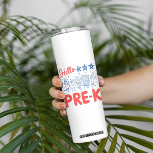 First Day of Pre-K Boys Girls Toddler Preschool Patriotic US Skinny Tumbler TS14 Print Your Wear
