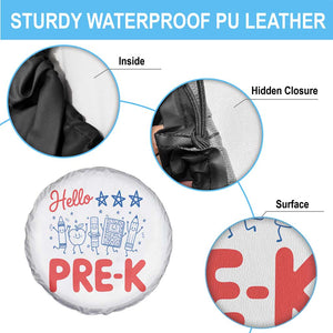 First Day of Pre-K Boys Girls Toddler Preschool Patriotic US Spare Tire Cover TS14 Print Your Wear