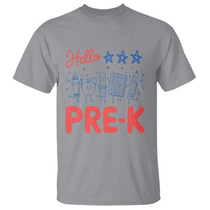 First Day of Pre-K Boys Girls Toddler Preschool Patriotic US T Shirt TS14 Sport Gray Print Your Wear