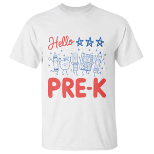 First Day of Pre-K Boys Girls Toddler Preschool Patriotic US T Shirt TS14 White Print Your Wear